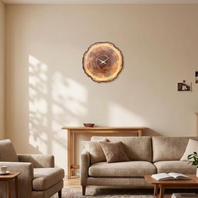 Horloge murale marron