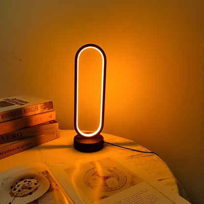 Lampe de table LED design diffusant une lumière chaude d'ambiance