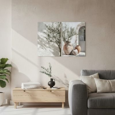 Tableau sur toile sur le mur 